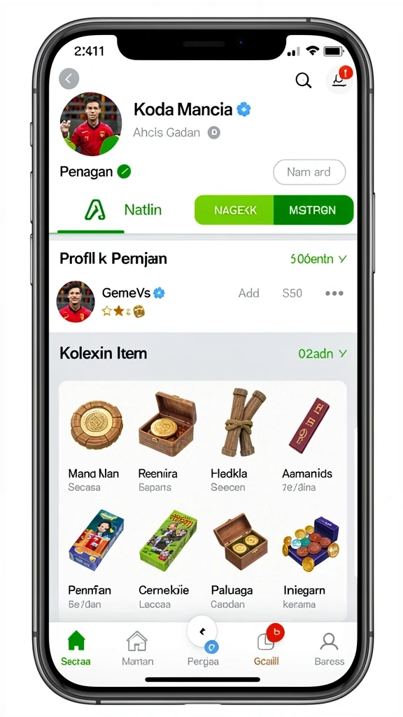 Cuplikan layar menu unduhan okgames untuk perangkat Android